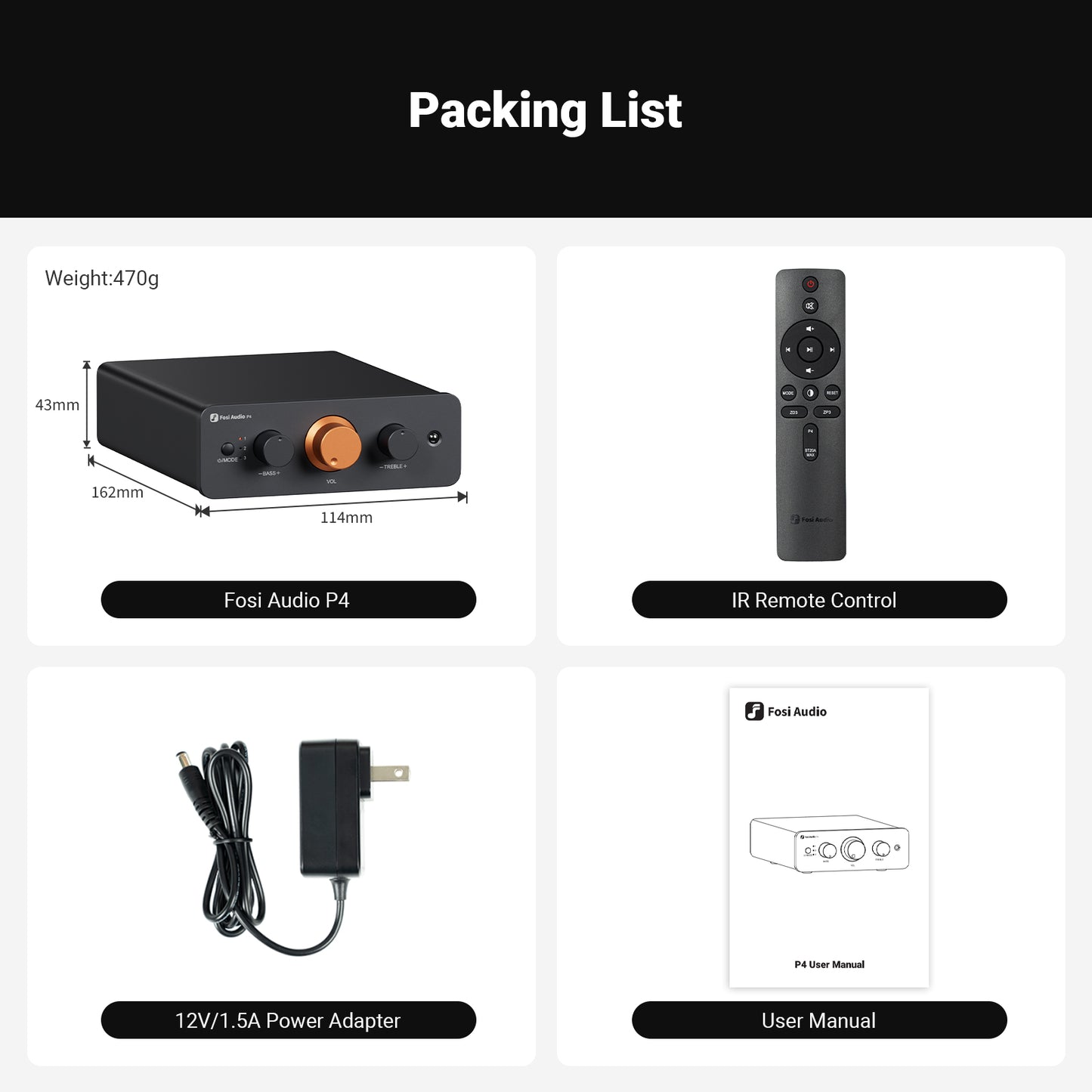 Fosi P4 mini Pre-amp with Tone Control