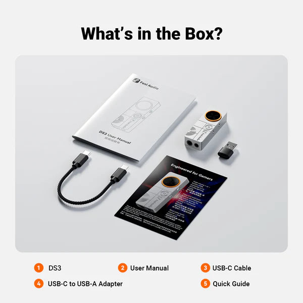 Fosi DS3 Portable DAC / Headphones Amplifier (Dongle)