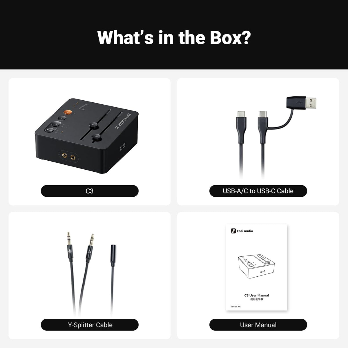Fosi C3 Gaming DAC / Heaphones Amp