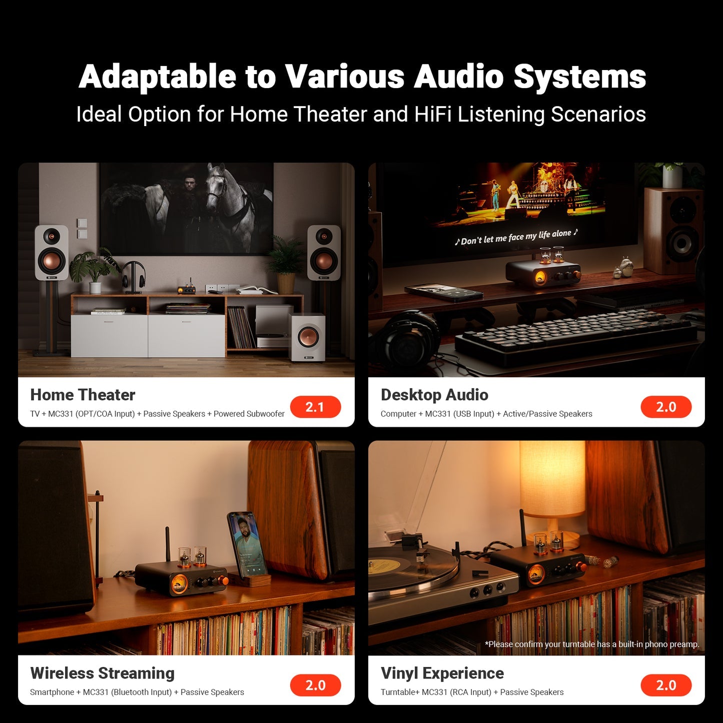 Fosi MC331 DAC / Bluetooth Tube Amplifier