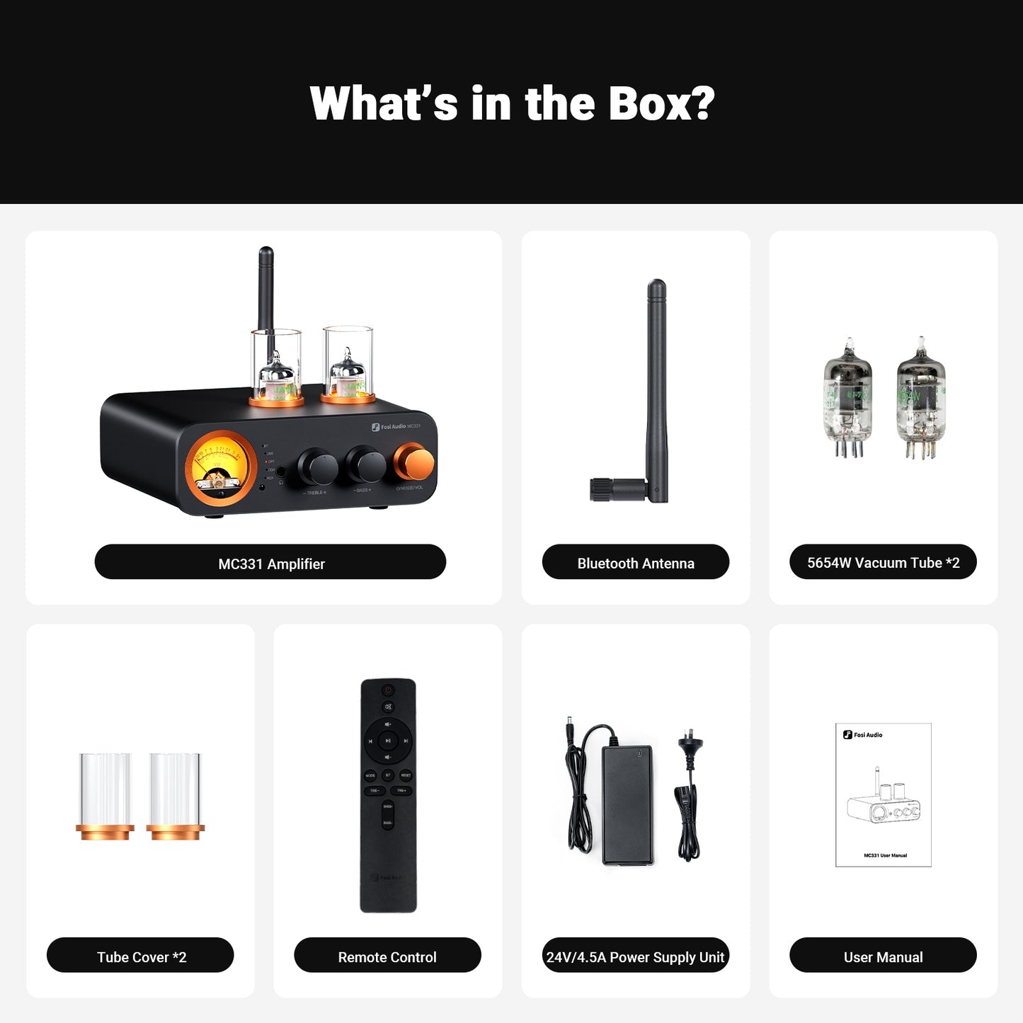 Fosi MC331 DAC / Bluetooth Tube Amplifier