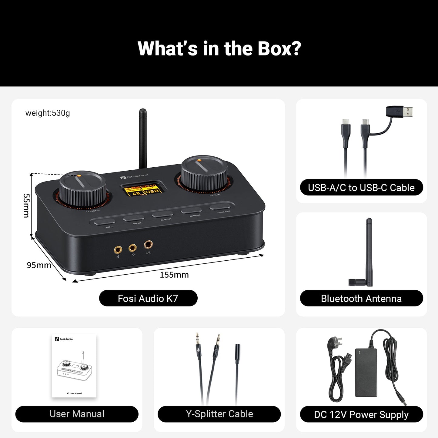 Fosi K7 DAC / Headphones Amplifier