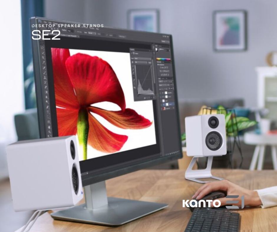 Kanto SE2 Elevated Desktop Speaker Stand