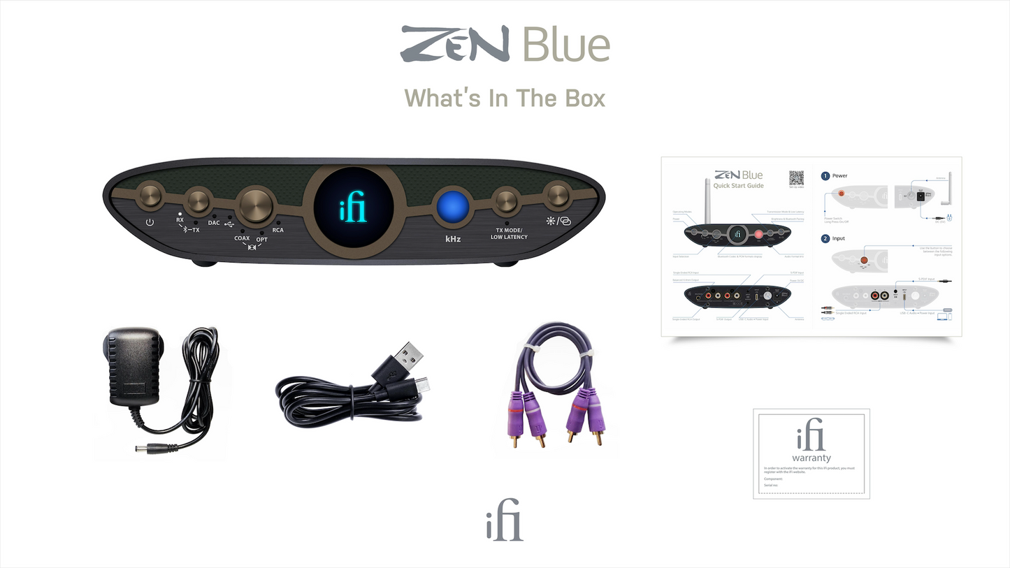 iFi ZEN Blue 3 Lossless / Hi-res Bluetooth Transmitter and Receiver