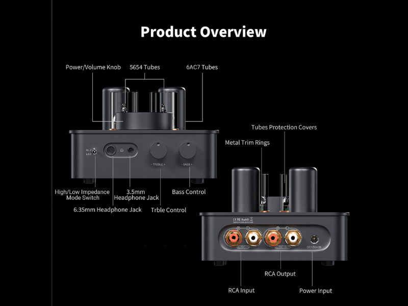 Fosi GR70 Vacuum Tube Headphone Amp/Preamp