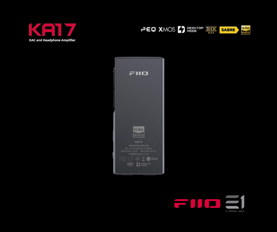 FiiO KA17 Portable DAC / Headphones Amplifier (Dongle)