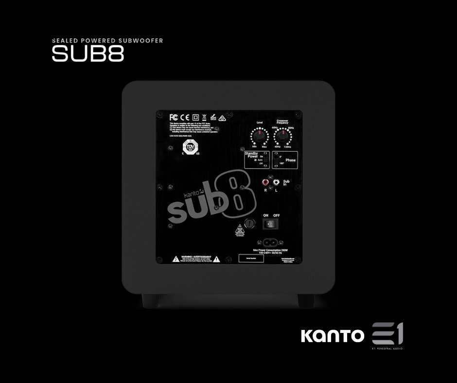 Kanto SUB8V Sealed Powered Subwoofer