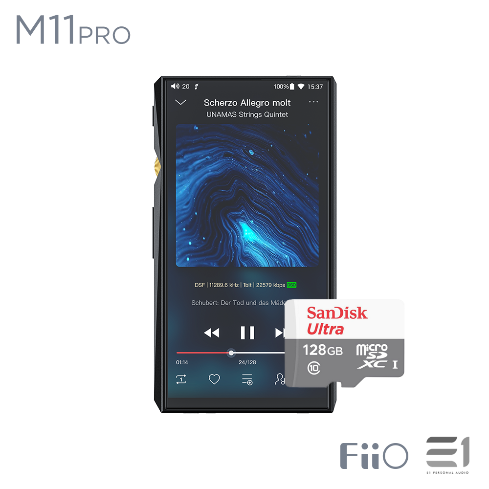 FiiO M11 Pro Android-based Lossless Portable Music Player with SanDisk MicroSD 128GB